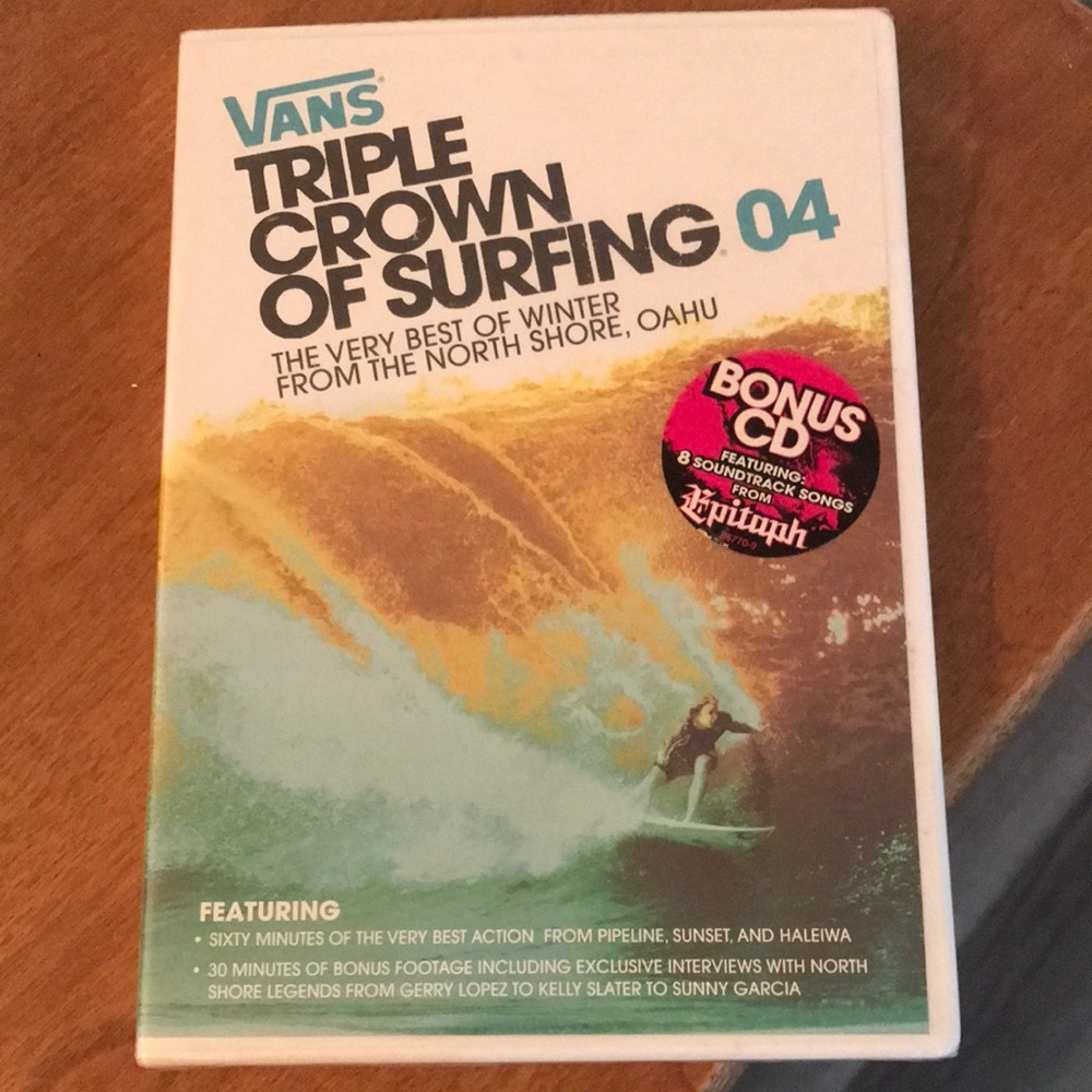 Vans Triple Crown of Surfing 04 DVD in White, Teal & Gold